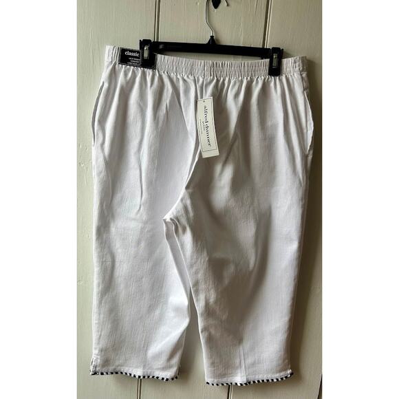 New Alfred Dunner capri pants white size 16P cropped tassel - Picture 4 of 11